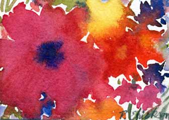 July Award - "Floral Explosion" by Patricia Erickson, Middleton WI - Collage